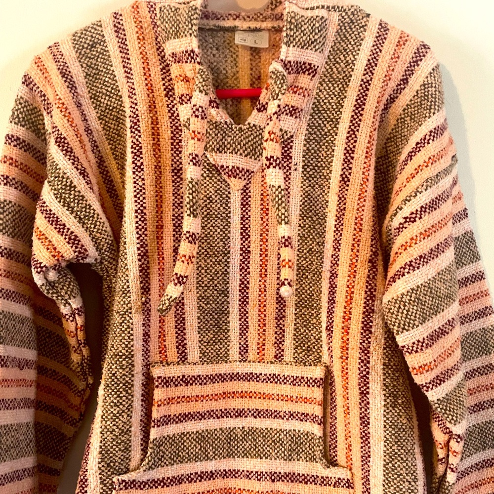 Mexican blanket poncho